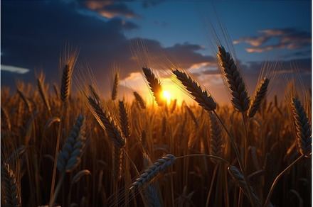 Wheat in open field, industrial, a Food & Drink Photo by Lermont51