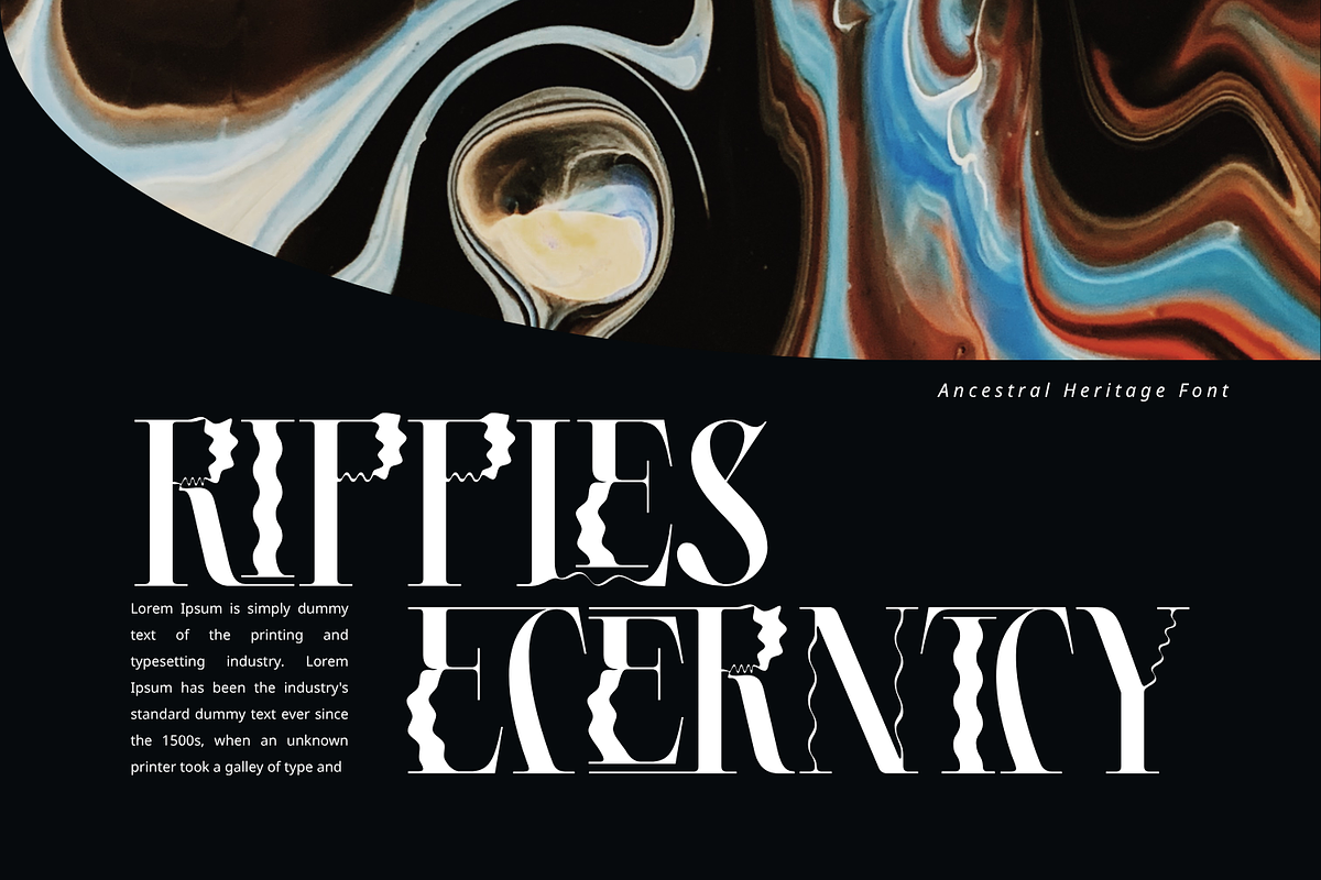 Ancestral Heritage - Distorted Font, a Serif Font by 177Studio (Photo 3 of 8)