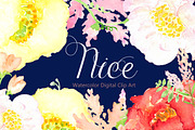 Garden Watercolor flowers, an Illustration by LABFcreations (Thumbnail 2 of 4)