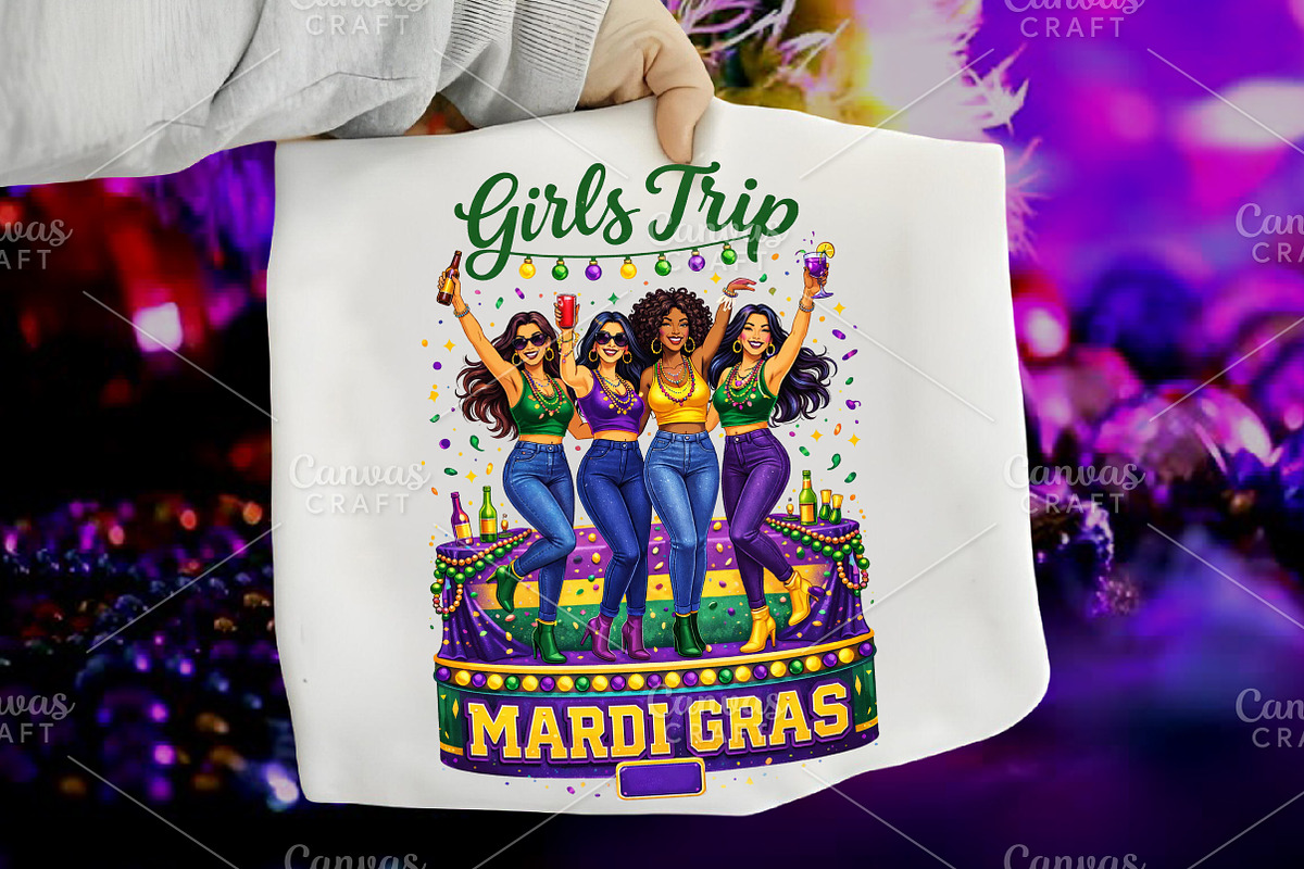 Girls Trip Mardi Gras PNG, an Illustration by Canvas Craft (Photo 1 of 6)