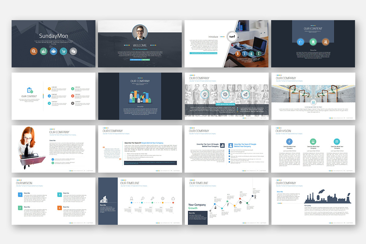 SundayMon Powerpoint Presentation, a Presentation Template by Stock Shape (Photo 2 of 6)