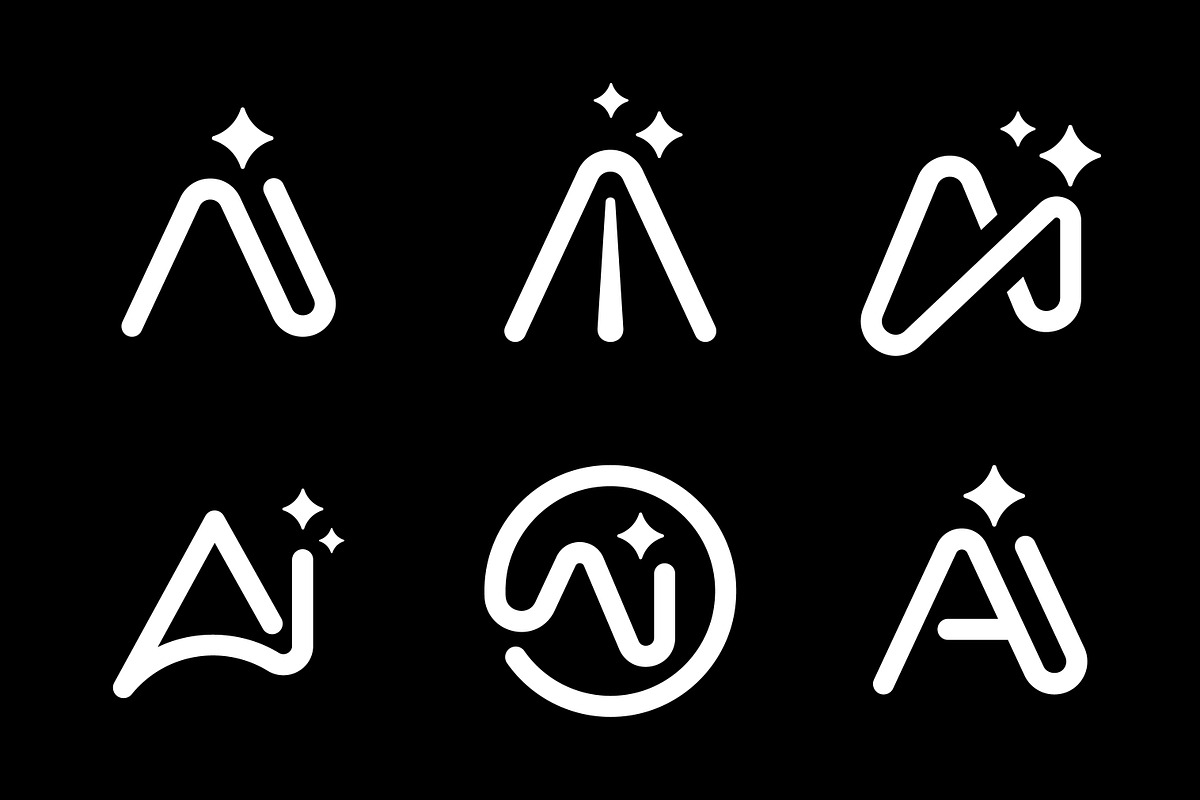 AI Letter A Sparkle Logo Bundle, a Branding & Logo Template by Signatoro (Photo 2 of 4)