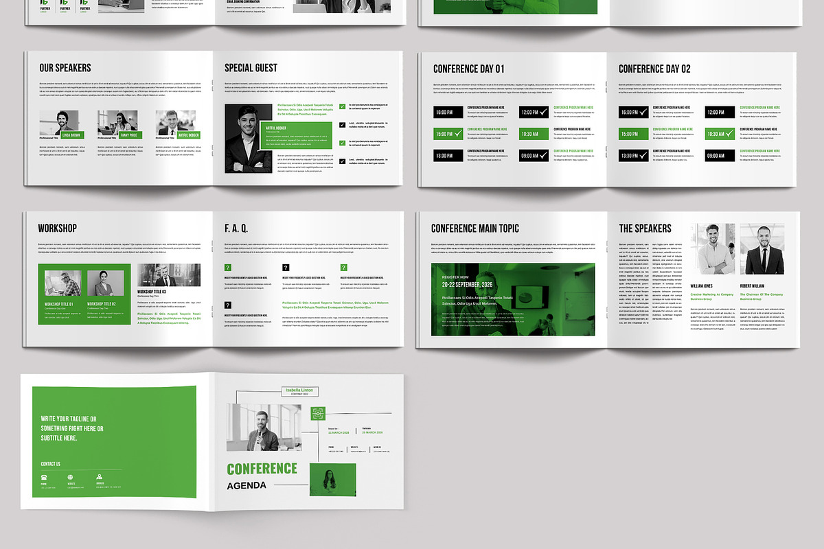 Conference Agenda Schedule Guide, a Brochure Template by MightyDesign (Photo 3 of 6)