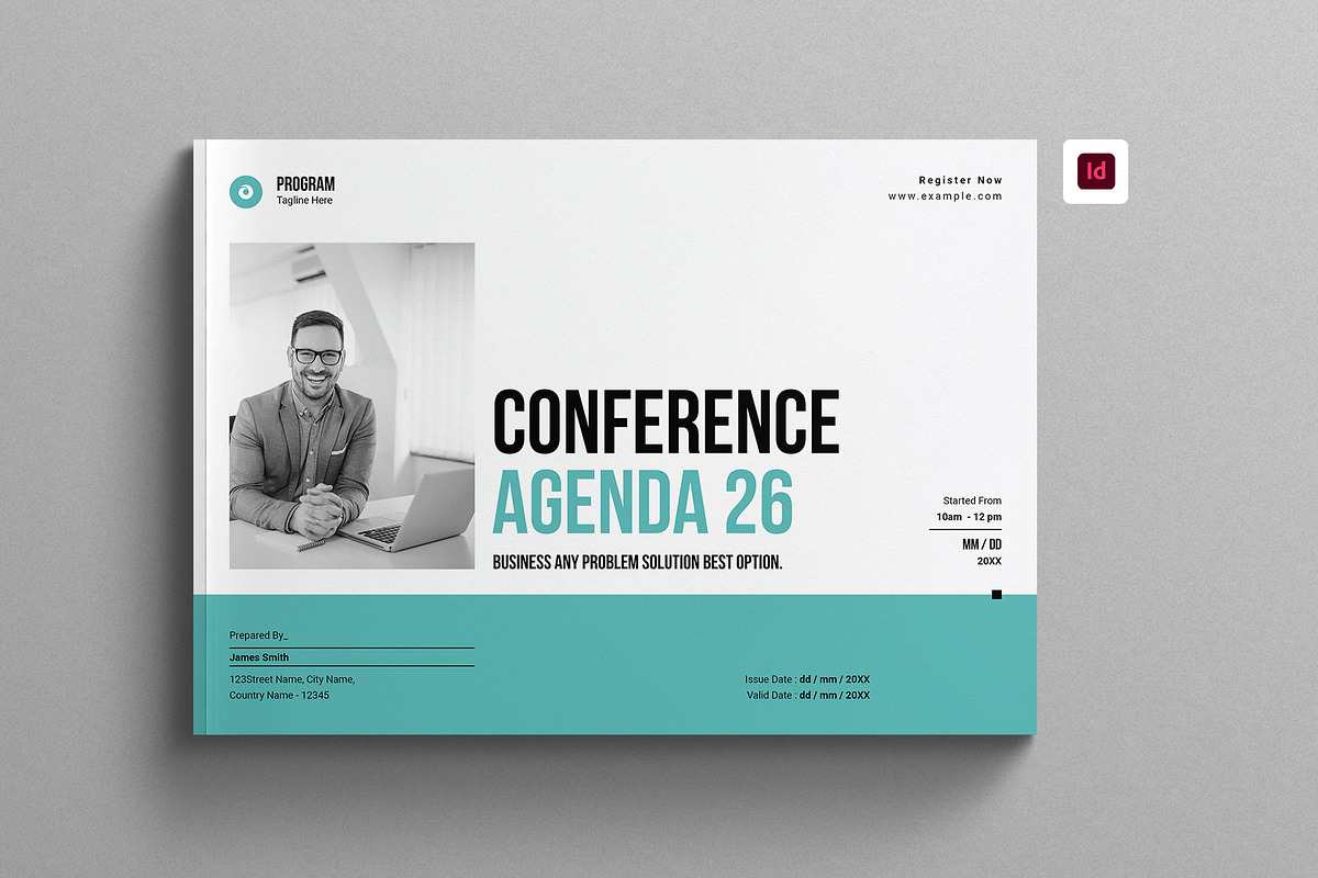 Conference Agenda Template Landscape, a Brochure Template by Work-Envance (Photo 1 of 8)