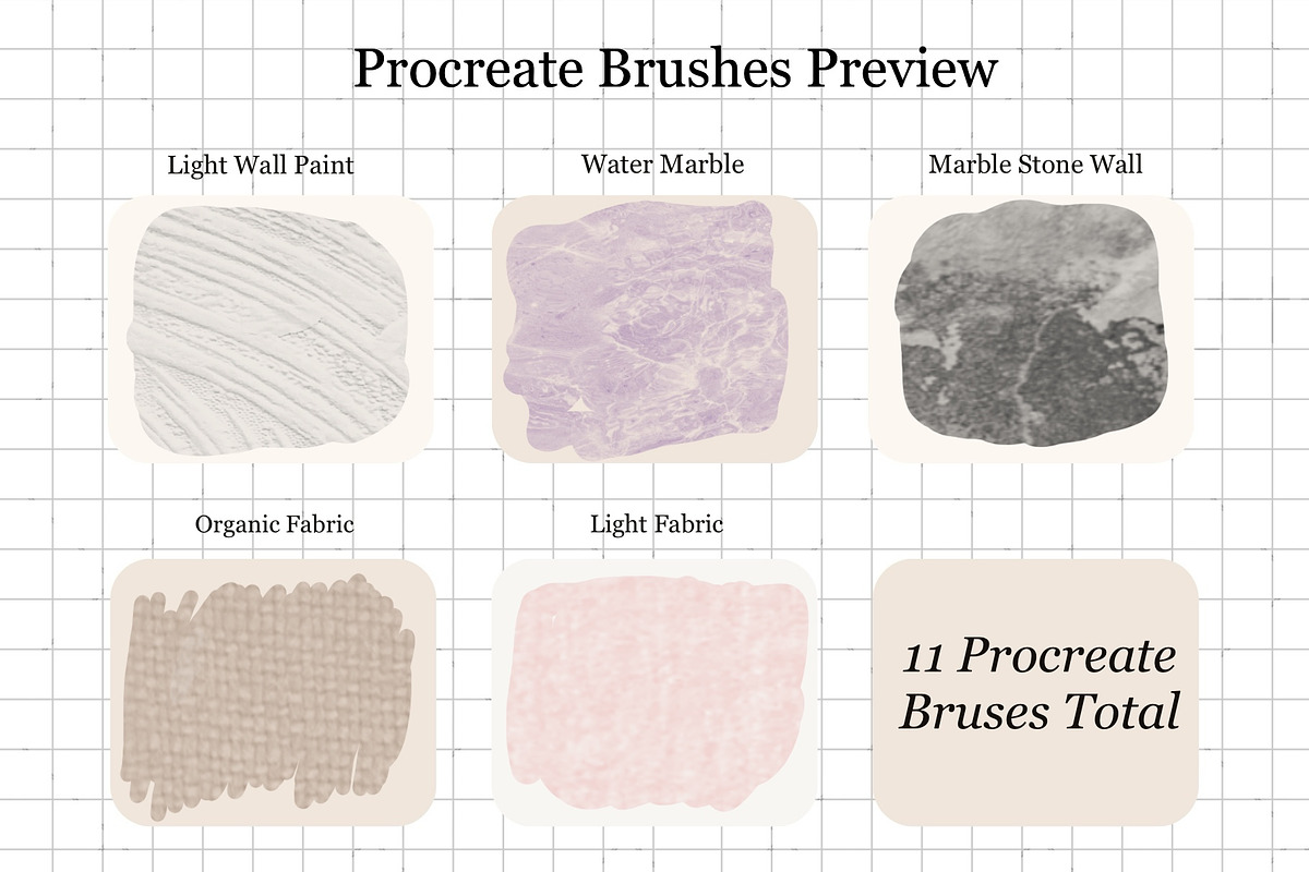 Organic Texture Procreate Brushes, a Brush Add-On by Studio Print Co. (Photo 9 of 9)