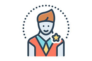 Client clientele color icon