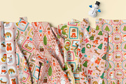 Pink Christmas dogs & bows, a Pattern Graphic by Tani Kuzminka (Thumbnail 5 of 15)
