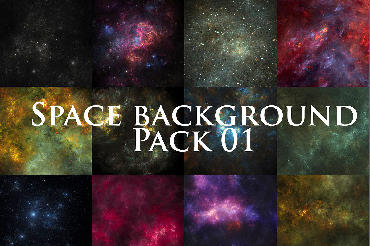 space background pack 01, a Background Graphic by RezArt | Creative Market