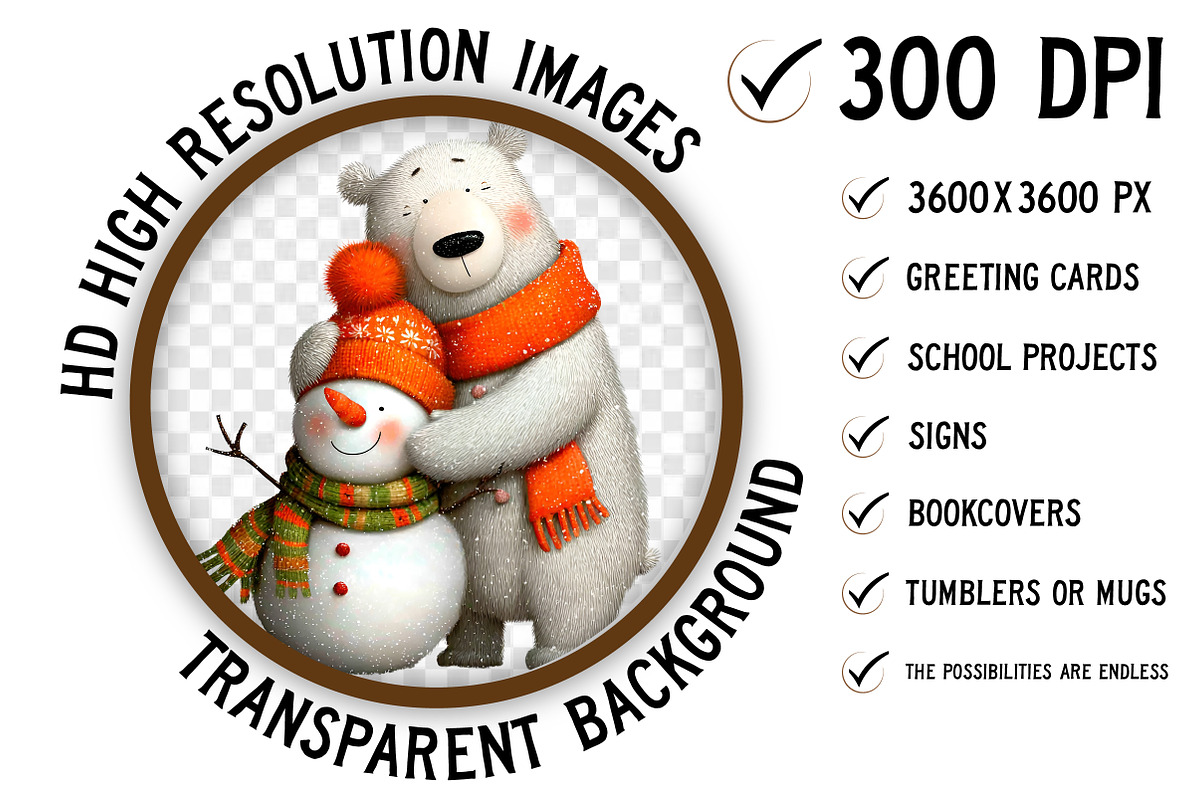 Cute Winter Polar Bear Watercolor, an Illustration by Craft Nest (Photo 4 of 9)