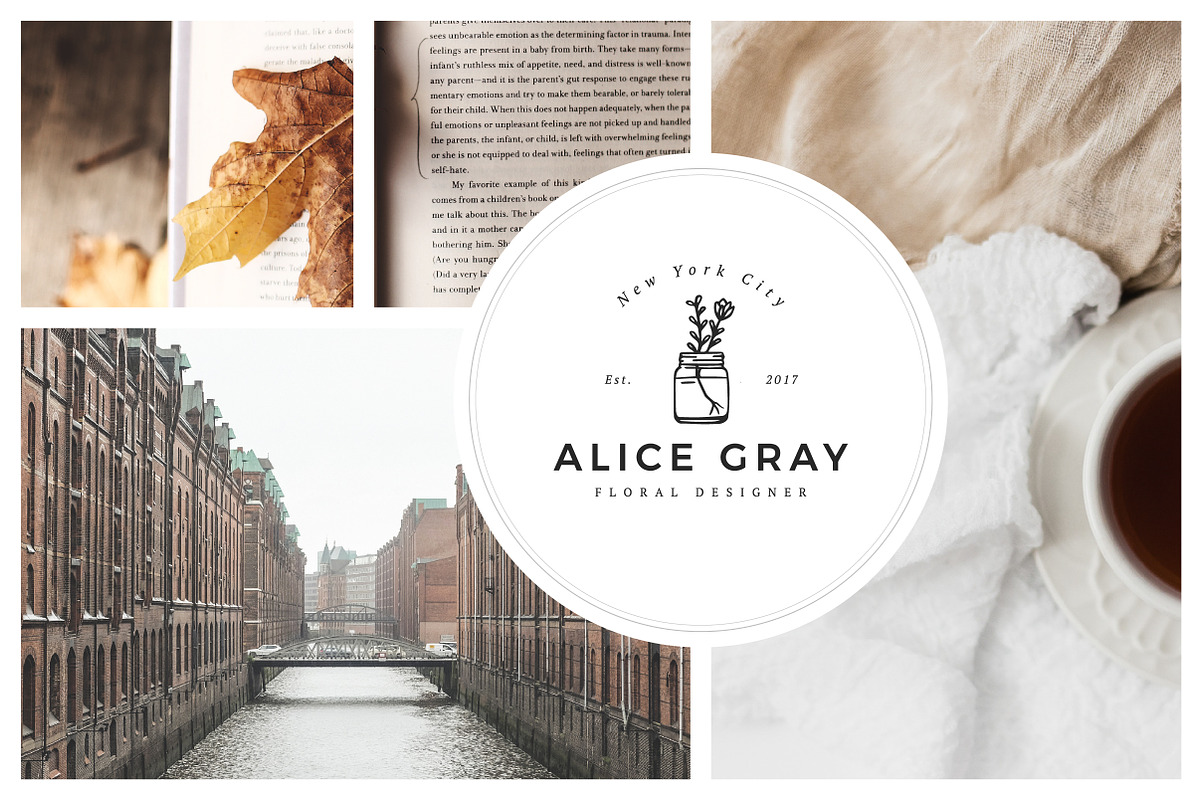25 Delicate Feminine Logos - Vol 1, a Branding & Logo Template by Davide Bassu (Photo 5 of 6)
