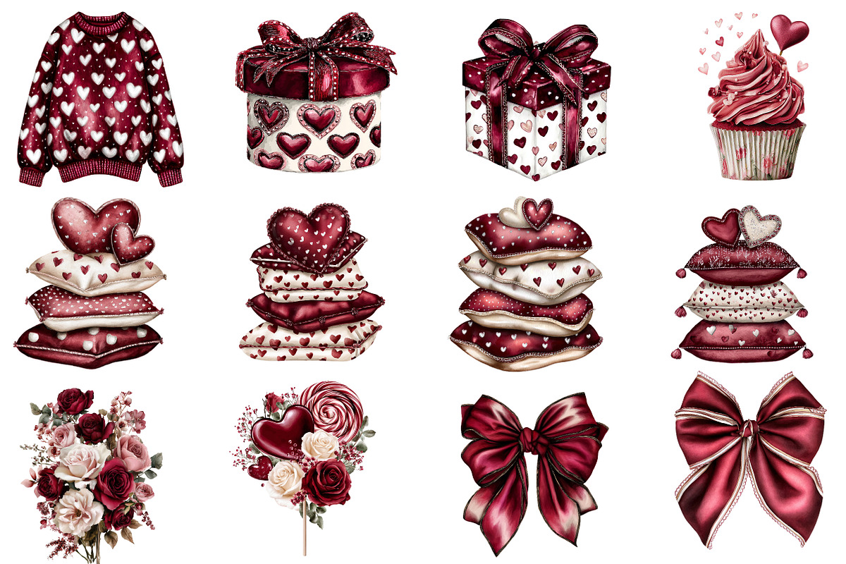 Romantic Valentine clipart, an Illustration by Designworld (Photo 3 of 4)