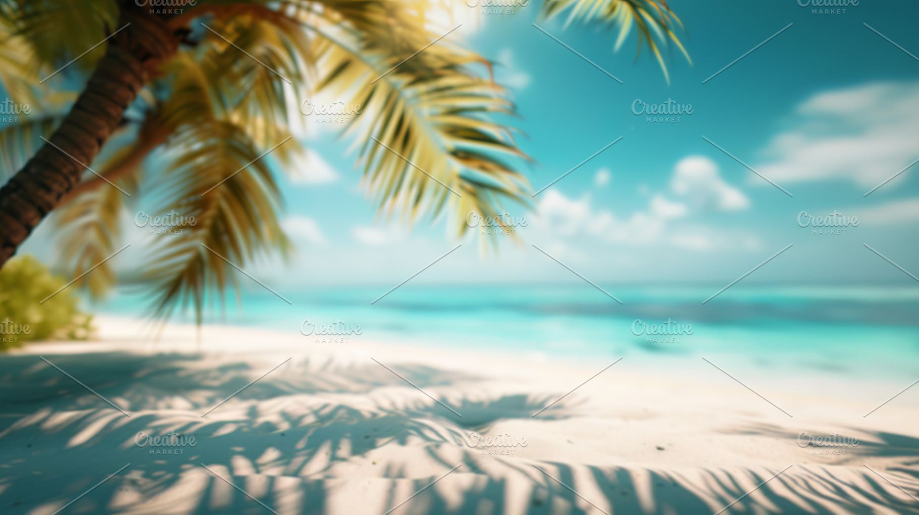 A softly blurred vision of a tropical beach, an Abstract Photo by Natalia Klenova's Shop
