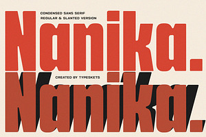Nanika, a Sans Serif Font by Typeskets