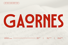 Gaornes - Art Deco Sans Serif Font
