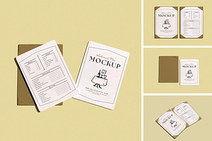 Menu Mockup, an Advertising Mockup by HanaSaka_Studio