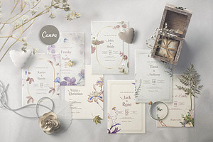 16 Vintage Wedding Cards Vol.III, an Invitation Template by EvitePapery