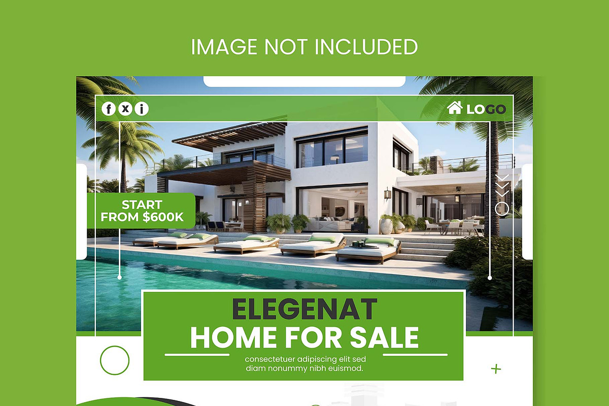 Real estate social media banner, a Decorative Illustration by Photoshop Action (Photo 14 of 17)