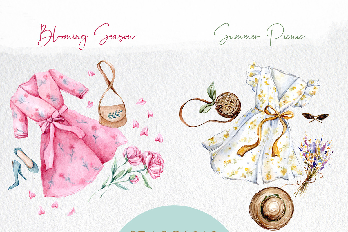 Seasonal Girls Bundle 4 in 1, a Seasonal Illustration by S_ARTLOVE (Photo 3 of 4)