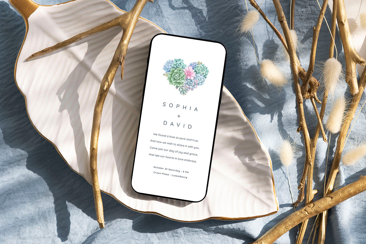 Quartz - Wedding Invitation Suite, an Invitation Template by CinderHeart Designs (Photo 5 of 11)
