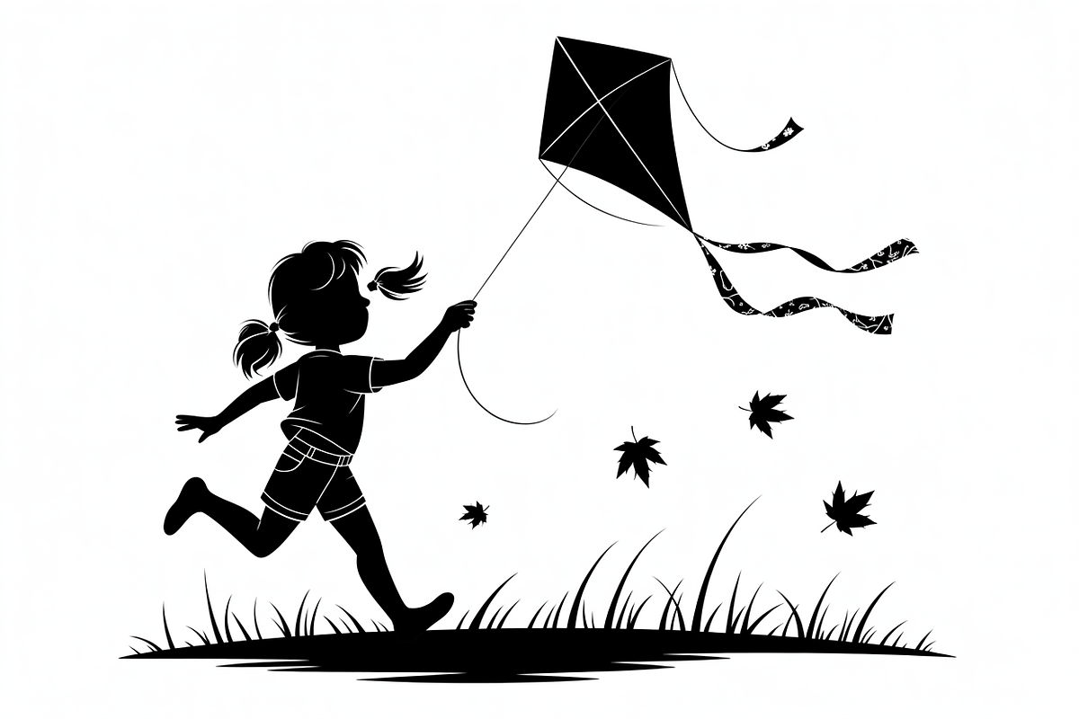 Kids Flying Kite Laser Cut Bundle, an Object Graphic by Designs_River (Photo 2 of 11)