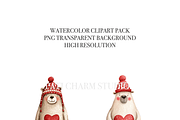20 Valentine Bear Clipart, an Animal Illustration by Pati Charm Studio (Thumbnail 5 of 8)
