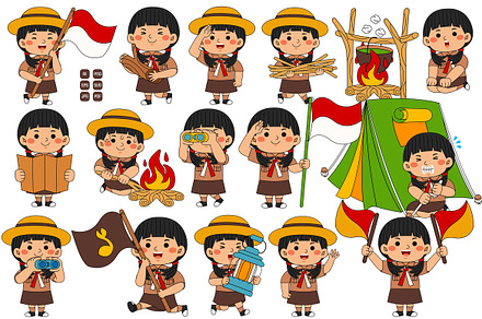 Kawaii Girl Scout Student Activities