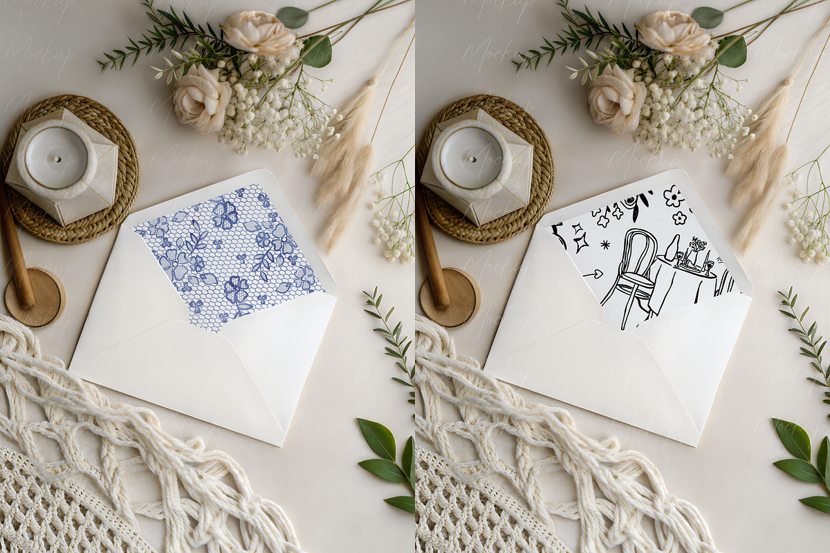 Boho Envelope Liner Mockup, a Product Mockup by TatiMockup (Photo 3 of 3)