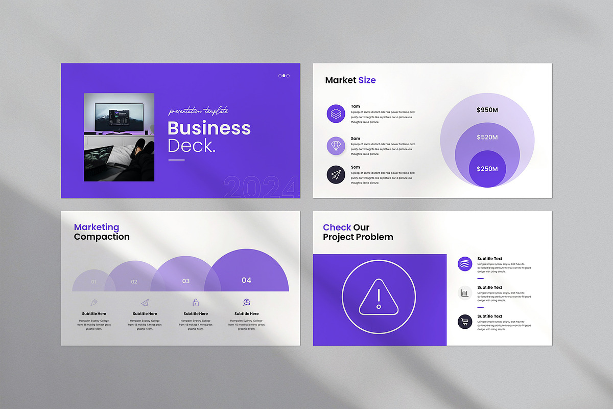 Business Deck PowerPoint Template, a Presentation Template by ...
