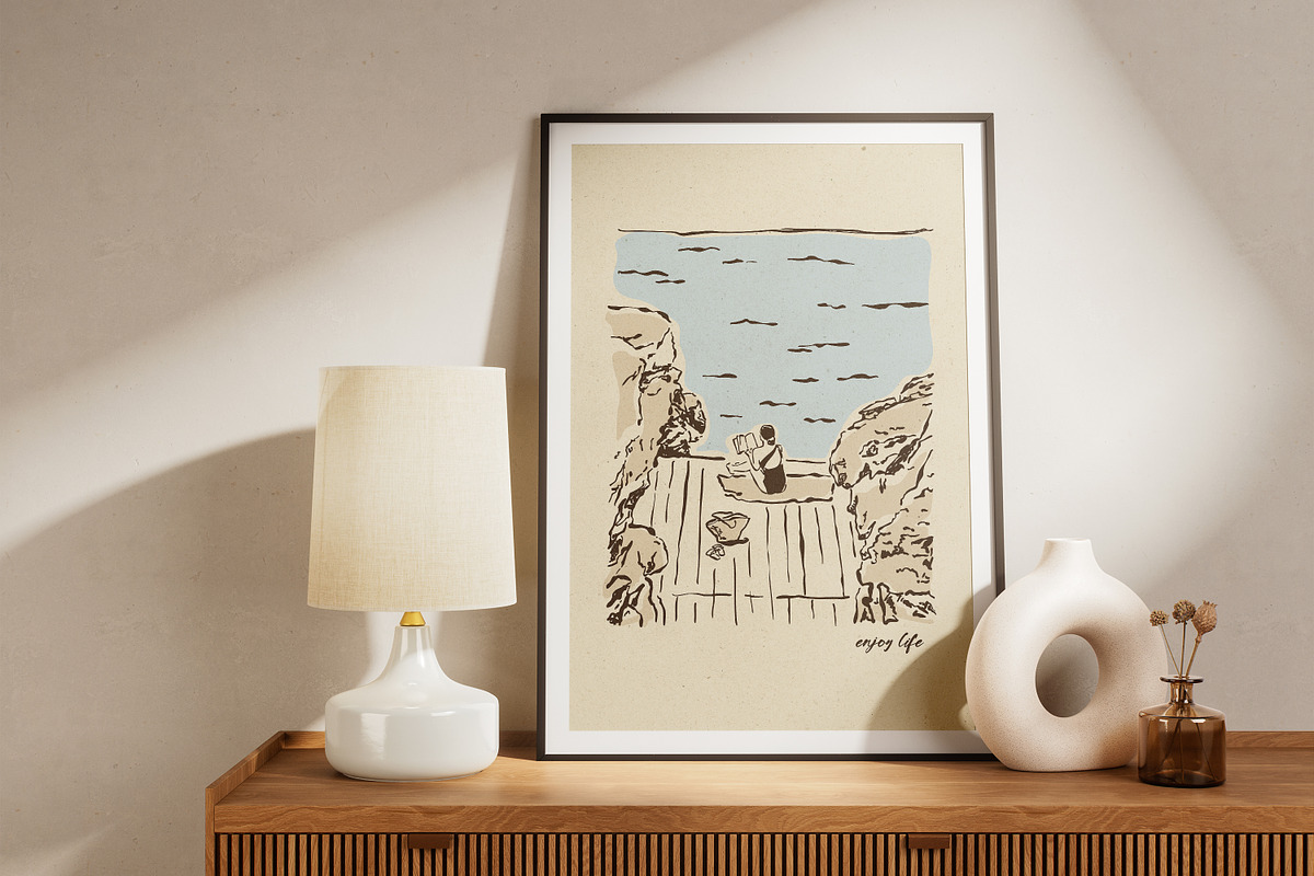 Mediterranean Vacation Print Posters, an Object Graphic by DesignThatMatters (Photo 2 of 13)