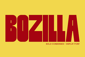 Bozilla - Bold Condensed, a Sans Serif Font by Nian Keun Studio
