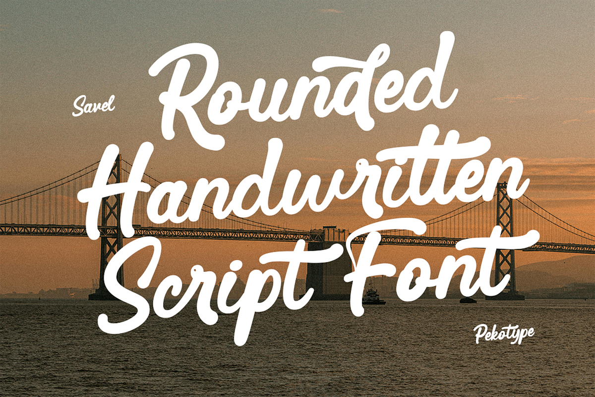 Savel - Rounded Script Font, a Font by Pekotype (Photo 3 of 15)