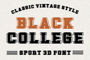 Black College - Vintage Font