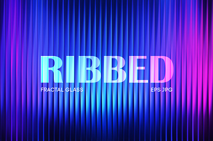 Ribbed Fractal Glass Neon Collection, a Background Graphic by RDShop