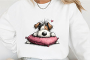 Whimsical Valentine Dog Clipart, an Illustration by OK Design (Thumbnail 5 of 6)