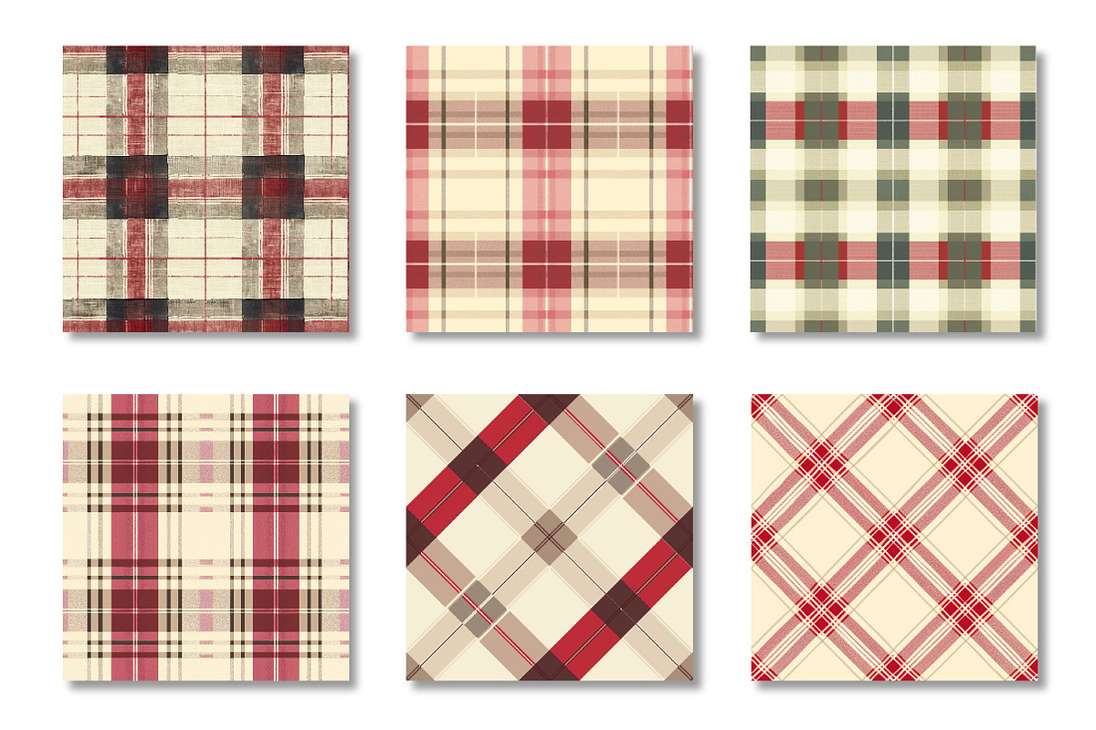Plaid & Gingham Seamless Patterns, a Texture Graphic by Canvas Craft (Photo 3 of 9)