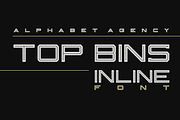 TOP BINS INLINE DISPLAY FONT, a Sans Serif Font by Alphabet Agency (Thumbnail 1 of 8)