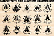 Fantasy Castle Cloud Moon Bundle, an Object Illustration by Gaye Art (Thumbnail 1 of 30)