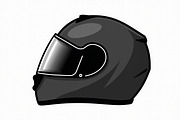 Motorcycle Helmet Silhouette Set, an Illustration by abu67222 (Thumbnail 4 of 7)