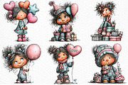 Whimsical Birthday Kids Clipart PNG, an Illustration by Craft Nest (Thumbnail 6 of 8)