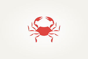 isolated red crab seafood icon logo, a Branding & Logo Template by Blazybone
