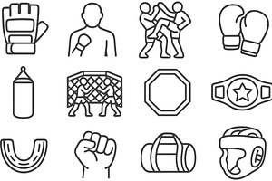 Collection of vector line icons, a Sport Illustration by ZinetroN