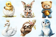 Cute Baby Animals PNG, an Illustration by Craft Nest (Thumbnail 3 of 5)