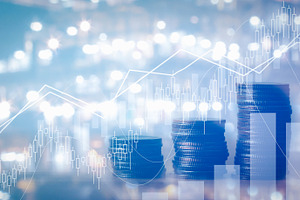Business coin with icon