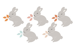 Little Bunnies Spring EasterClipArt