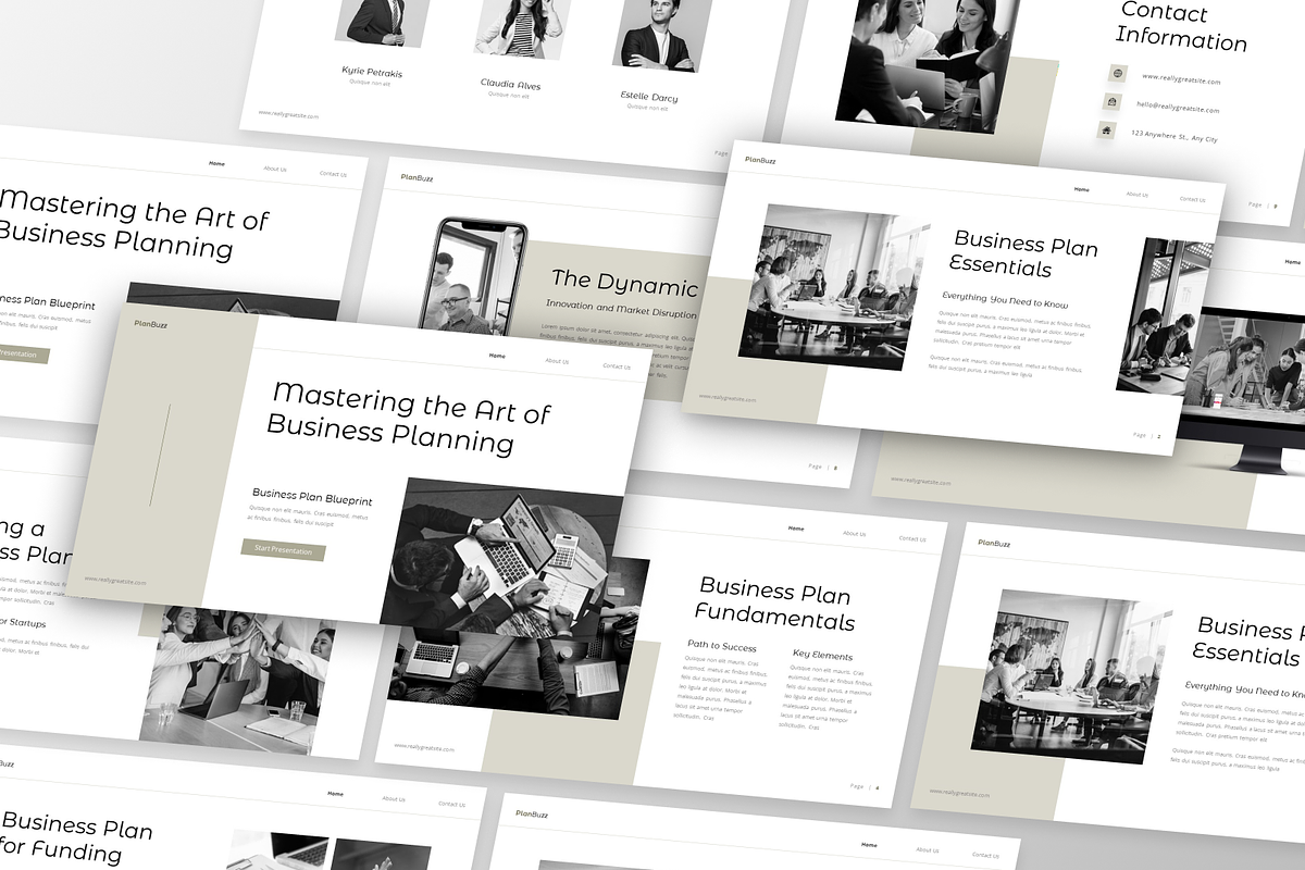 Business Plan Google Slide Template, a Presentation Template by GraphauseProject (Photo 3 of 6)