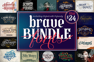 Brave Bundle Fonts