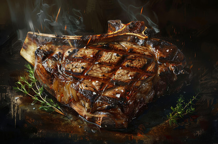 A piece of steak grilled to perfecti, a Photo by Iftikhar Alam