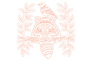 Raccoon & Bird Laser Cut Wall Decor, an Object Graphic by Rose Art (Thumbnail 3 of 3)