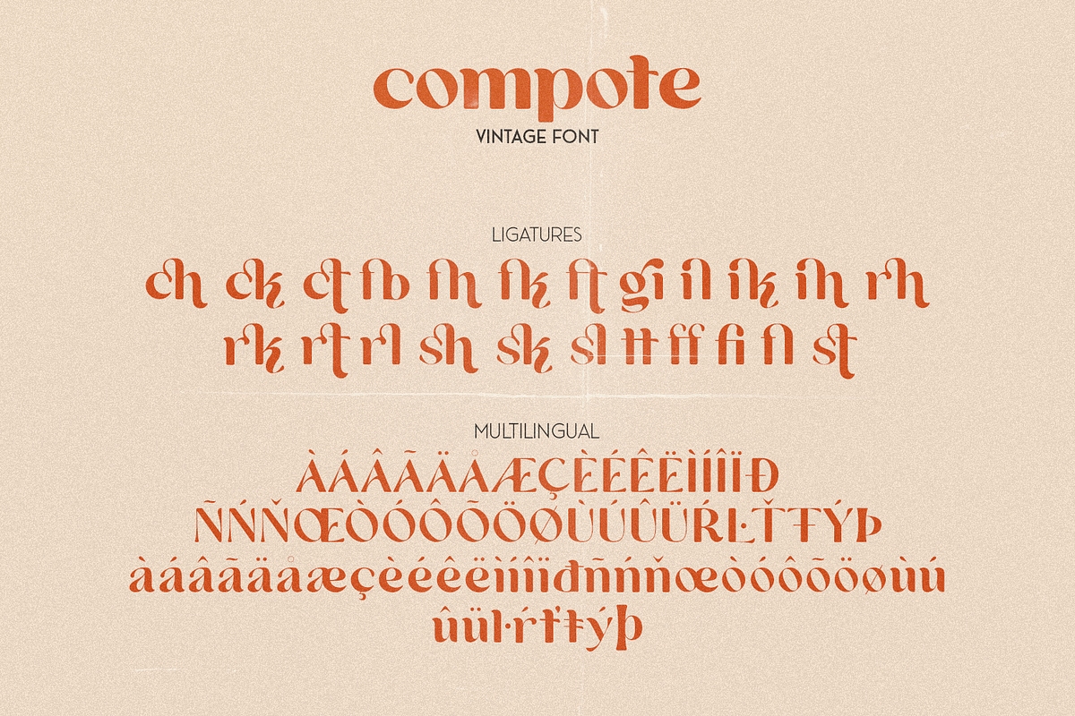 Compote, a Sans Serif Font by FactoryType (Photo 9 of 10)