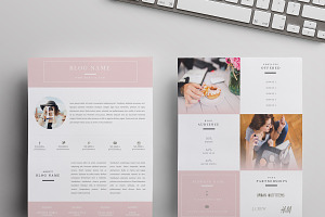 Beauty Blogger Media Kit | Two Pages
